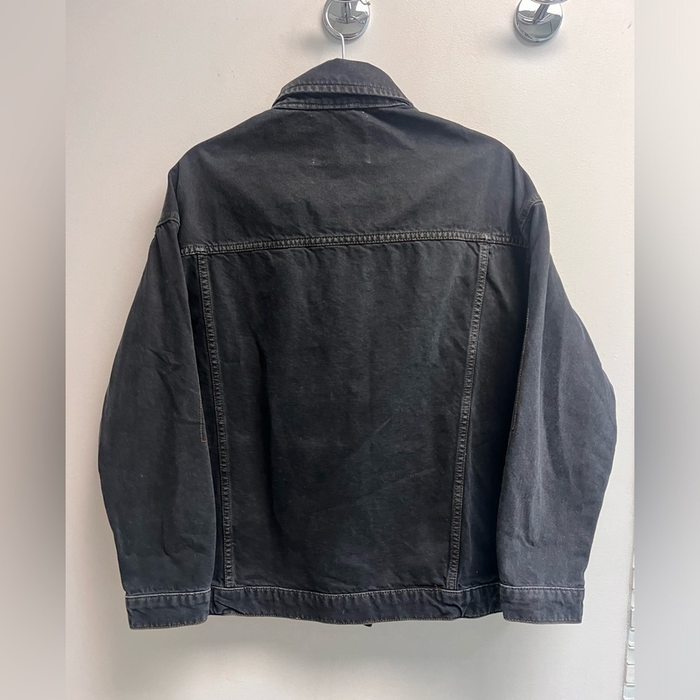 BA&SH Women’s Black Denim Boyfriend Jean Jacket - Size 2 - Picture 4 of 11